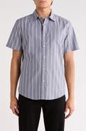 Nordstrom Cotton Poplin Short Sleeve Button-Up Shirt