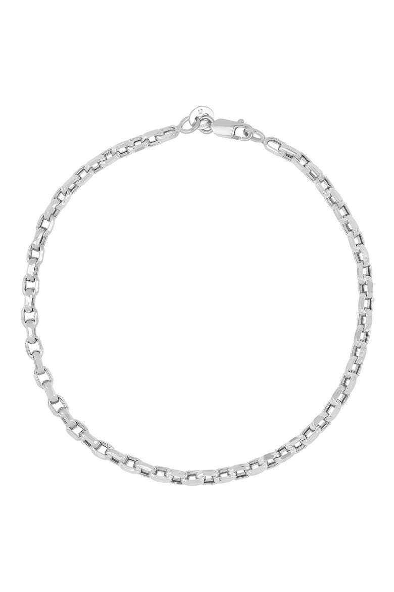 Men's 14K Gold Chain Bracelet, Main, color, 14K WHITE GOLD