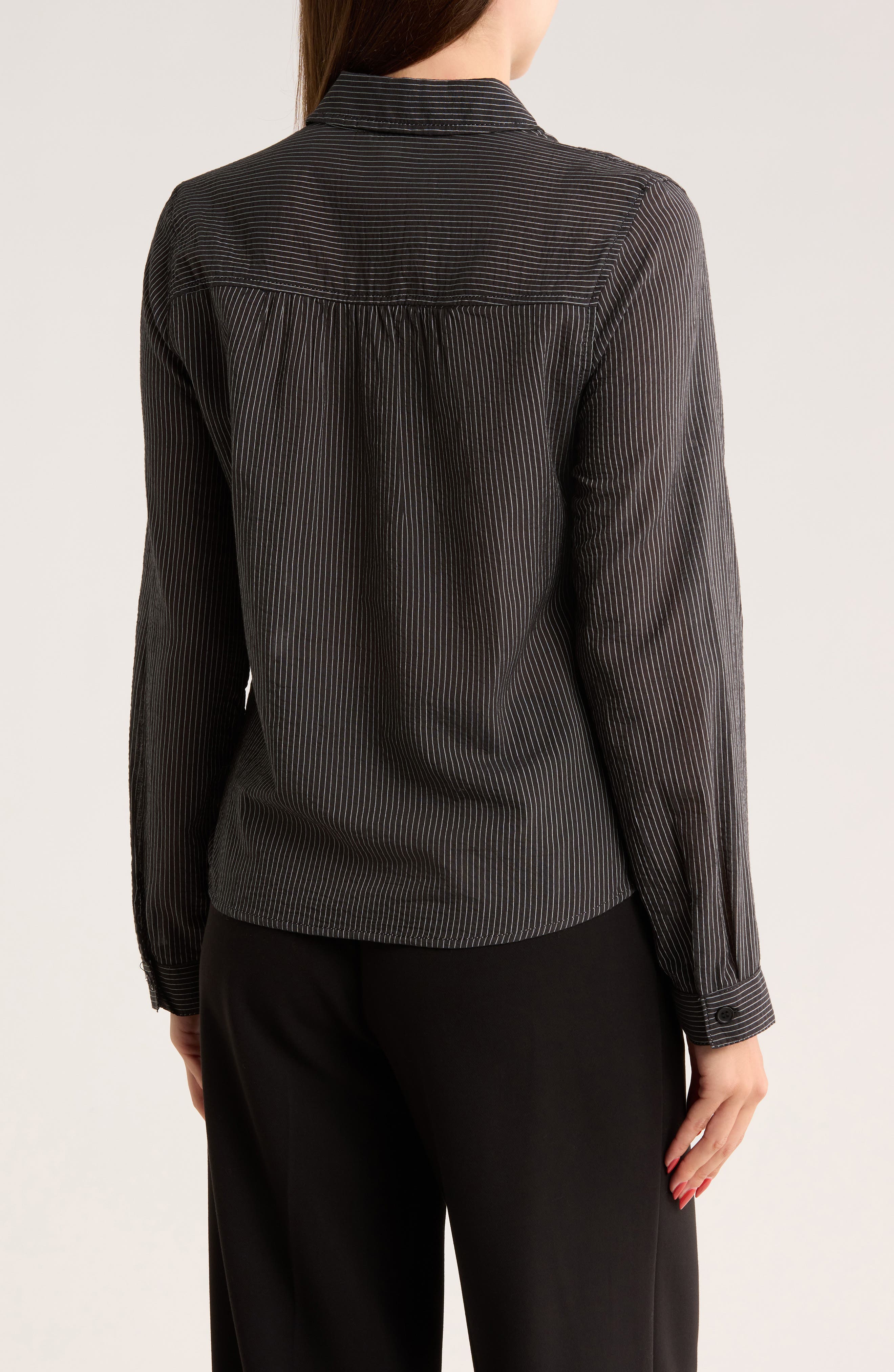 Stripe Applique Button-Up Shirt - image 2