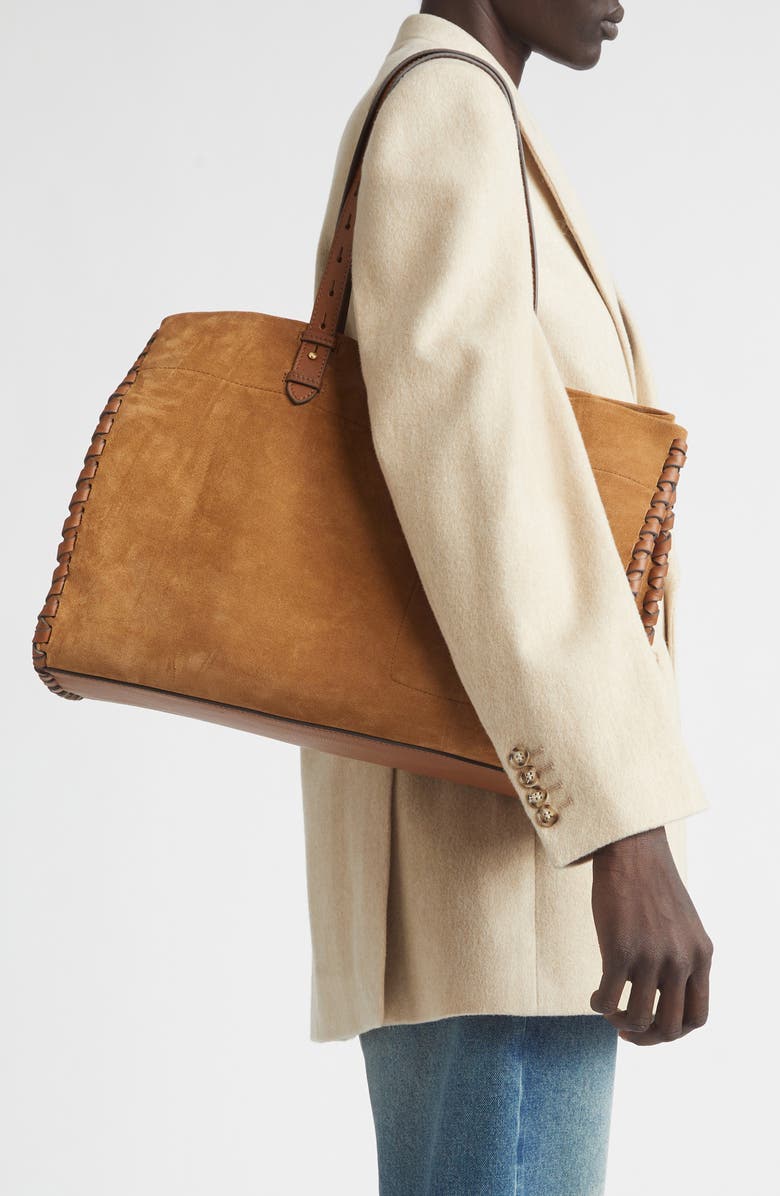 Anya Hindmarch Mortimer Whipstitch Tote, Alternate, color, Pecan