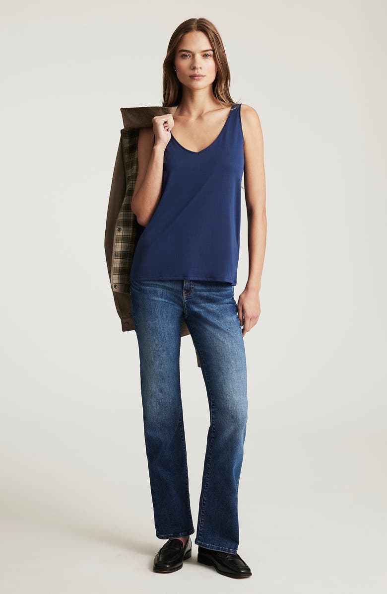 Mavi Jeans Lace Trim Jersey Tank, Alternate, color, 