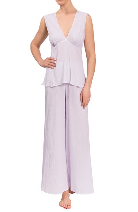 Deep V Wide Leg Pajamas