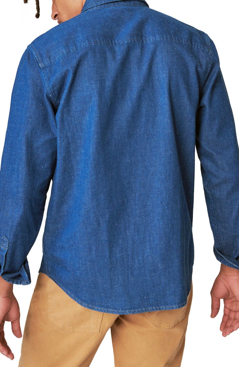 Lucky Brand Cotton & Hemp Denim Workwear Button-Up Shirt, Alternate, color,