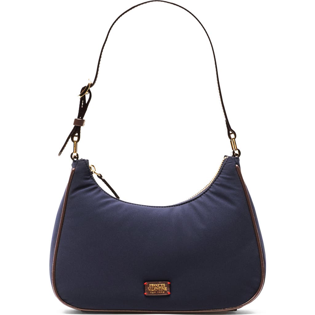 Frances Valentine Small Lola Nylon Hobo Shoulder Bag In Blue