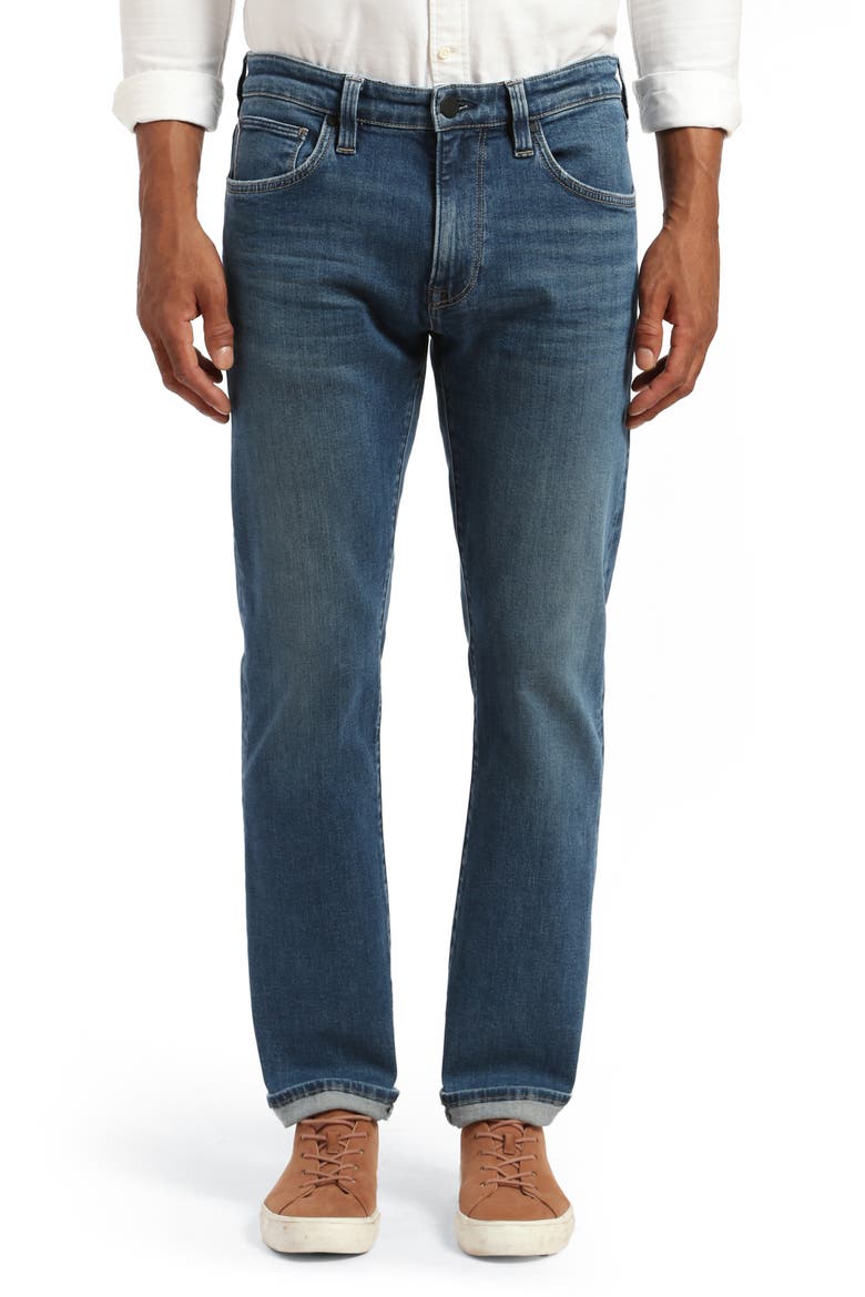 Cool Tapered Slim Fit Jeans, Main, color, SHADED BLUE SELVEDGE