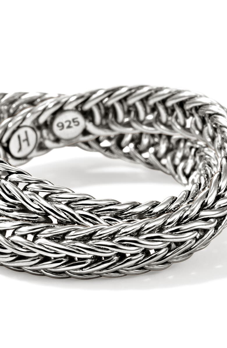 John Hardy Kami Chain Crossover Ring, Gold, 4.5mm, Alternate, color, Silver
