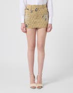 PHILIPP PLEIN Jacquard Mini Skirt Monogram Crystal Women