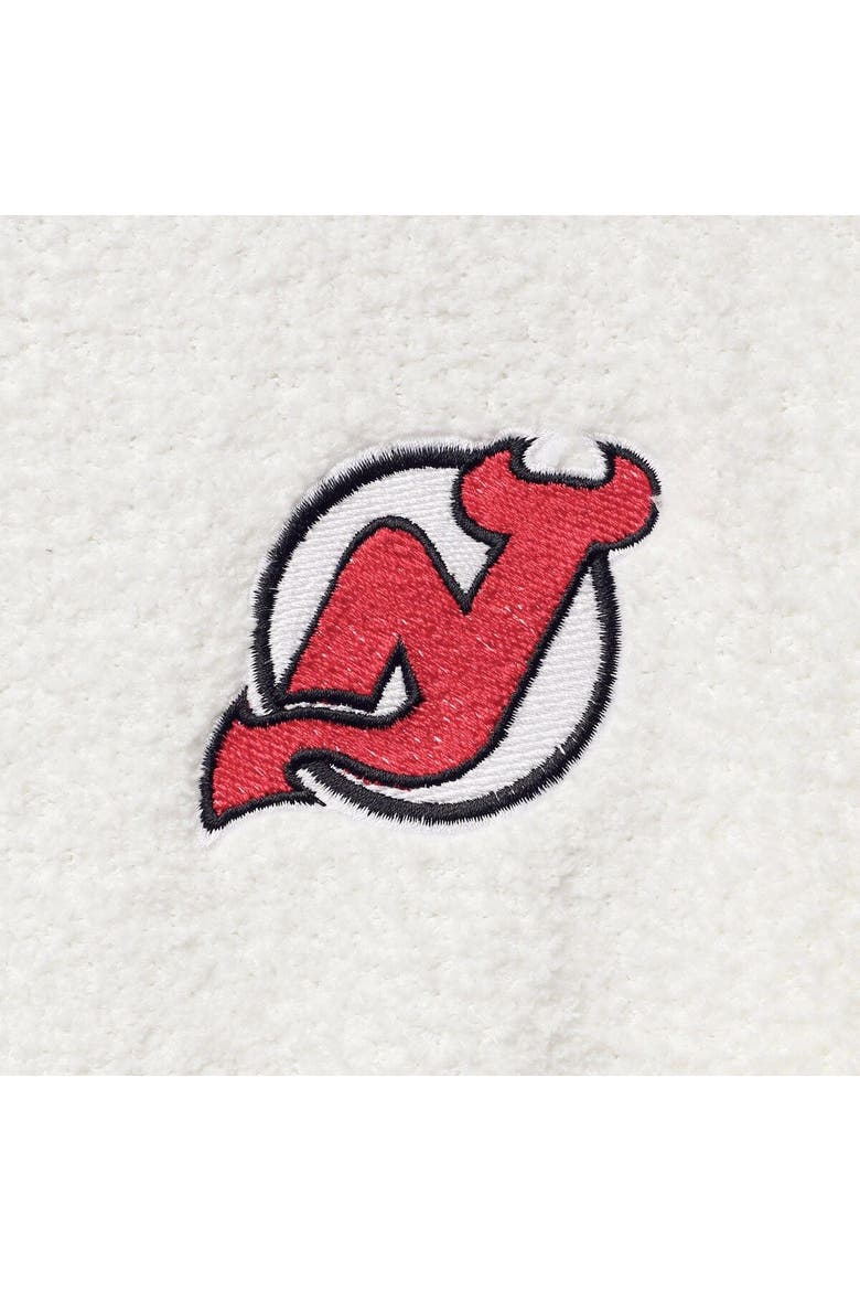 Women's Concepts Sport Cream/Charcoal New Jersey Devils Granite Sherpa Pullover Sweatshirt, Alternate, color, Cream