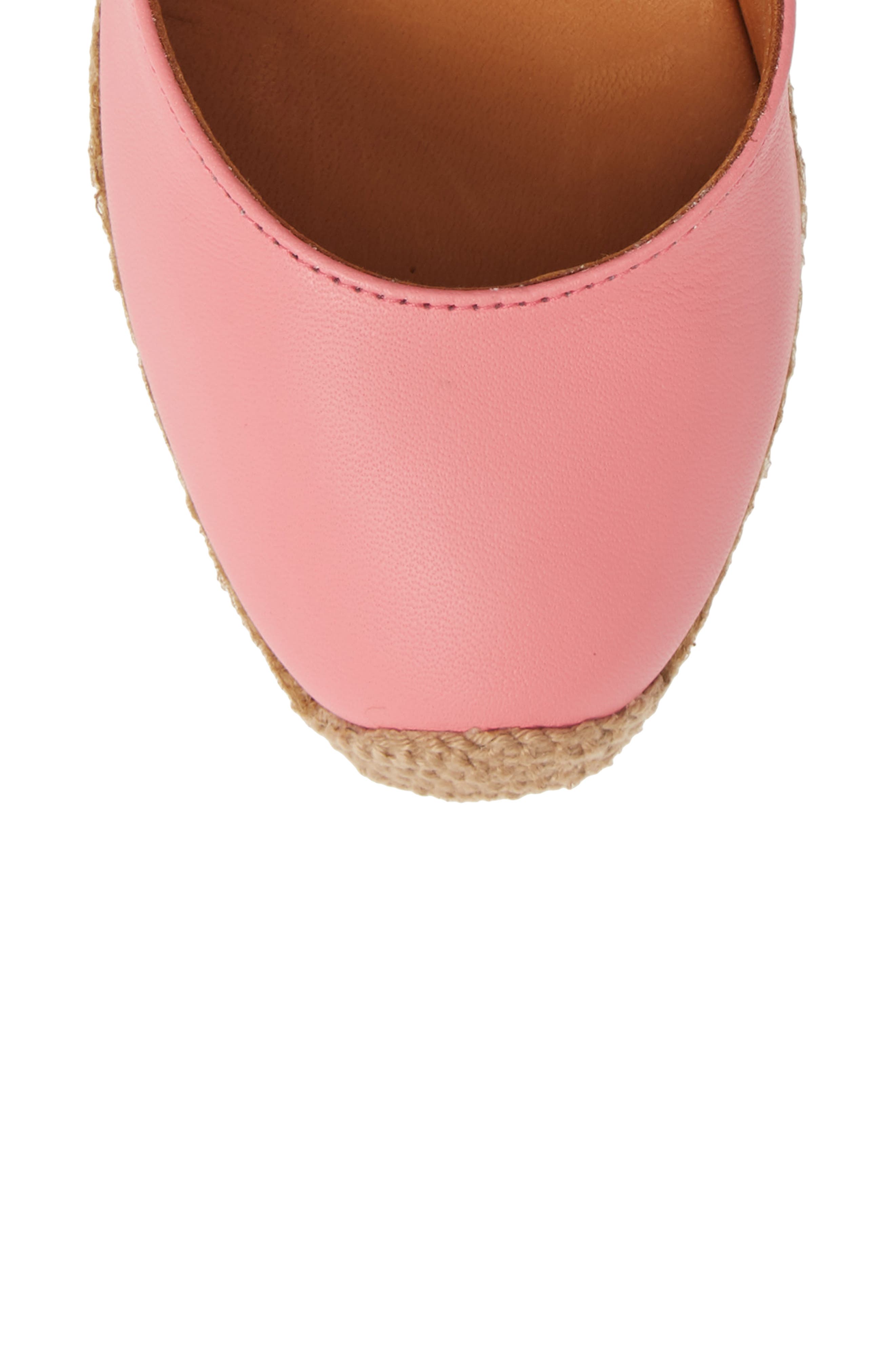 Monty Espadrille Wedge, Alternate, color, PINK LEATHER