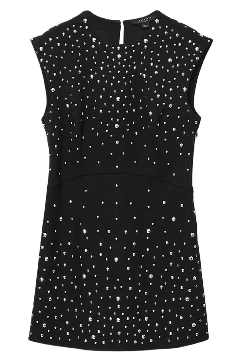 Tamara Studded Minidress, Alternate, color, BLACK