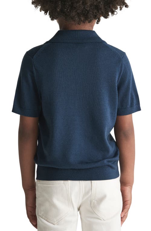 Reiss Kids' Duchie Sr. Johnny Collar Wool Polo In Blue