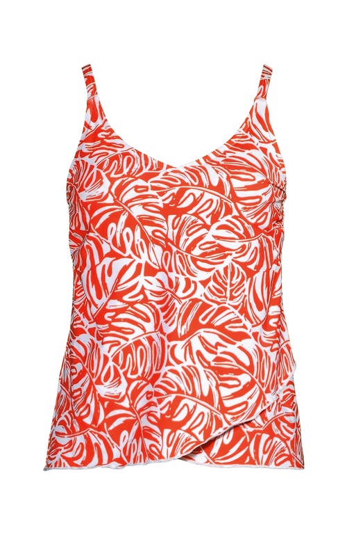 LANDS' END LANDS' END D-CUP TULIP HEM TANKINI TOP 