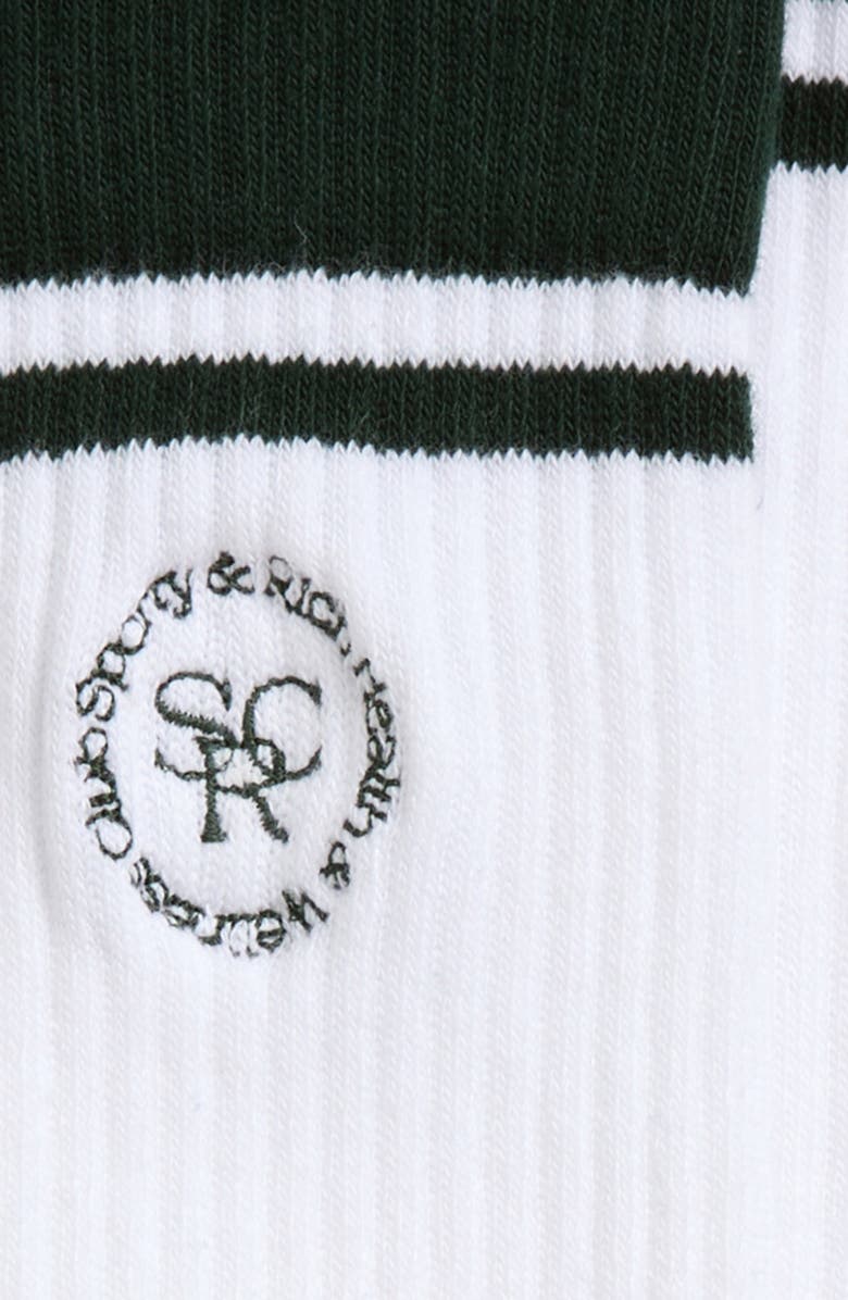 Sporty & Rich Logo Embroidered Crew Socks, Alternate, color, 