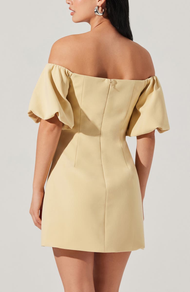 ASTR the Label Biviana Strapless Minidress, Alternate, color, Butter Yellow