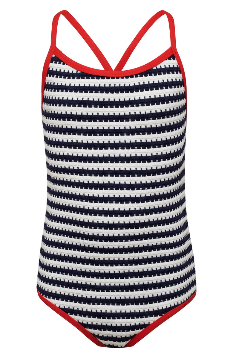 Beach Riot Kids' Little Julia Stripe One-Piece Swimsuit, Main, color, 