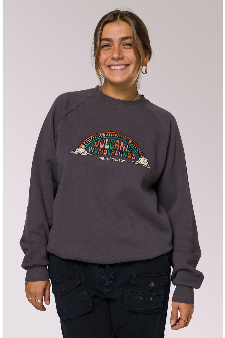 Hawai'i Geological Wonderlands Crew Sweatshirt, Main, color, Graphite