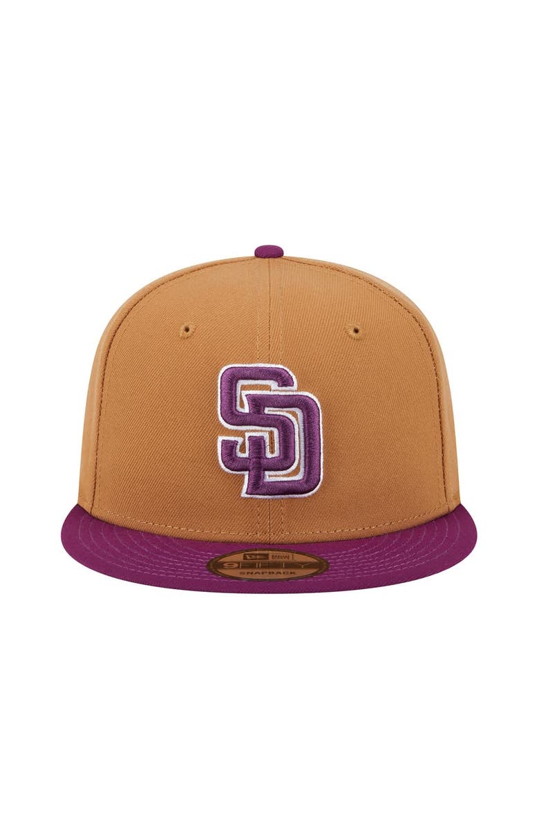 New Era Men's New Era Brown/Purple San Diego Padres Color Pack Two-Tone 9FIFTY Snapback Hat, Alternate, color, 