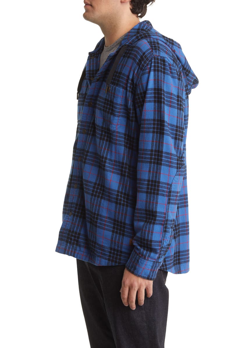 L.L.Bean Scotch Plaid Flannel Hooded Shirt, Alternate, color, 