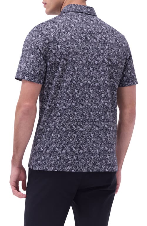 Bugatchi Victor Ooohcotton® Floral Polo In Black
