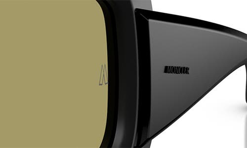 Moncler 142mm Rectangular Shield Sunglasses In Matte Black