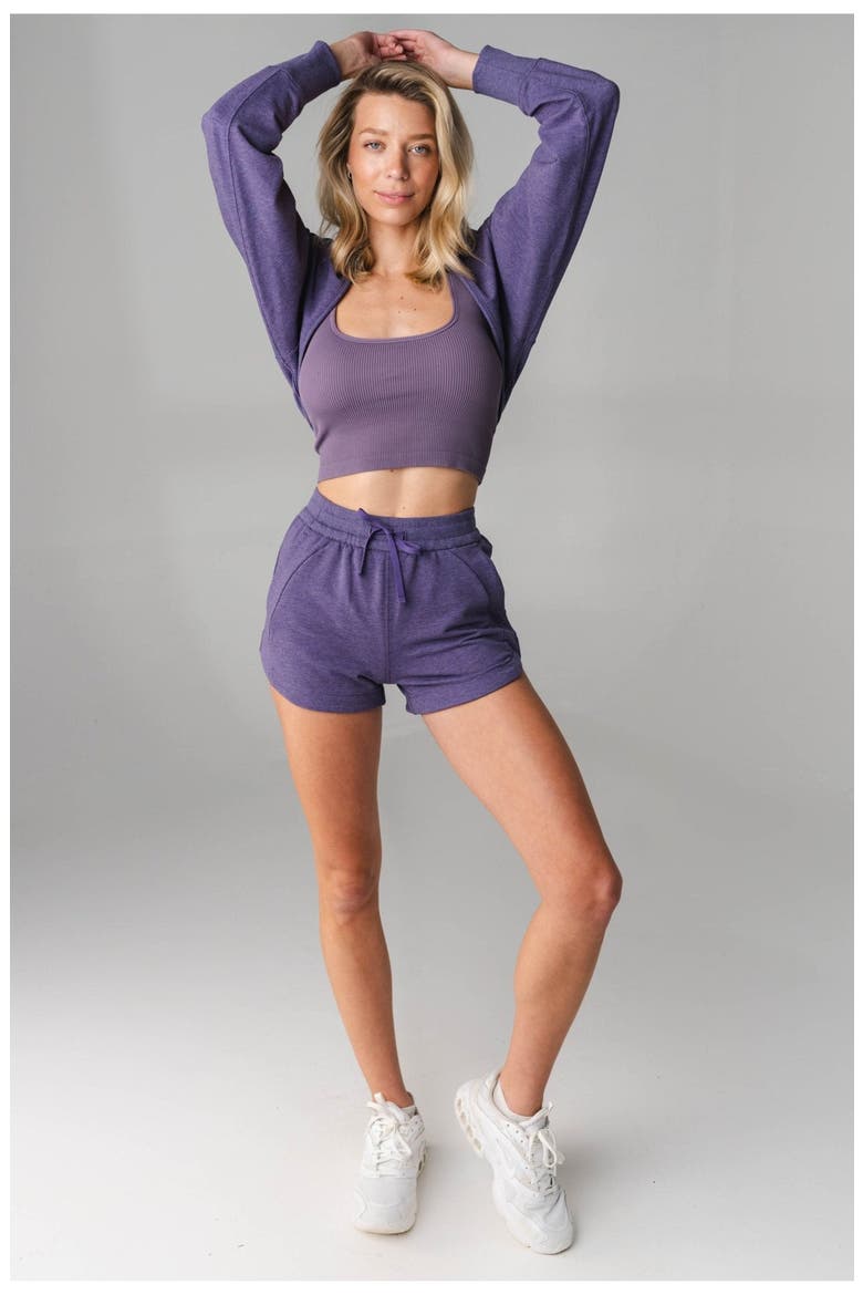 Studio Short, Alternate, color, Violet Marl