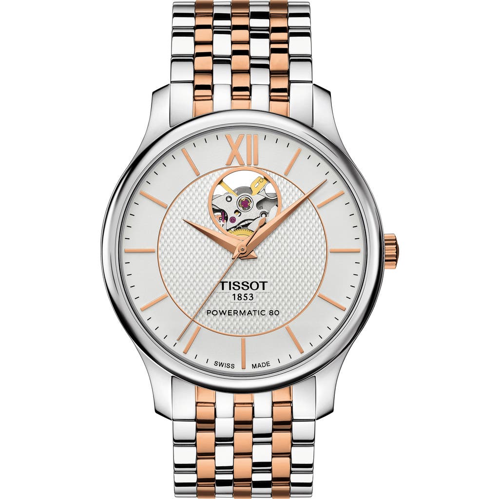 Tissot Tradition Bracelet Watch, 40mm In Silver