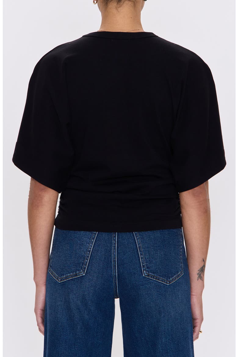 Veronica Drop Shoulder Cotton T-Shirt, Alternate, color, NOIR