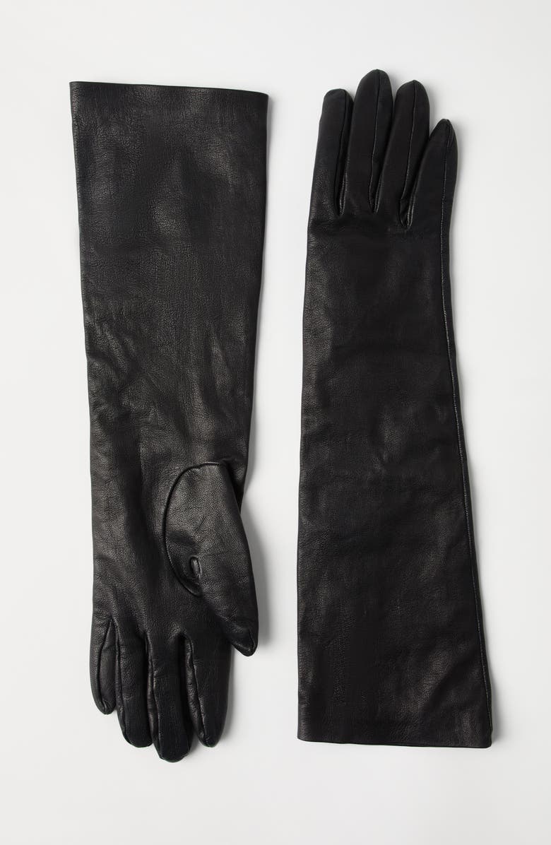 Brunello Cucinelli Nappa leather long gloves, Alternate, color, 