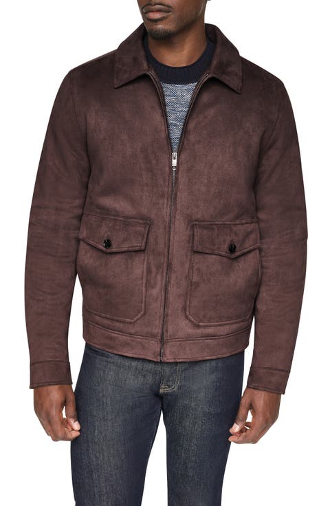 Faux Suede Trucker Jacket