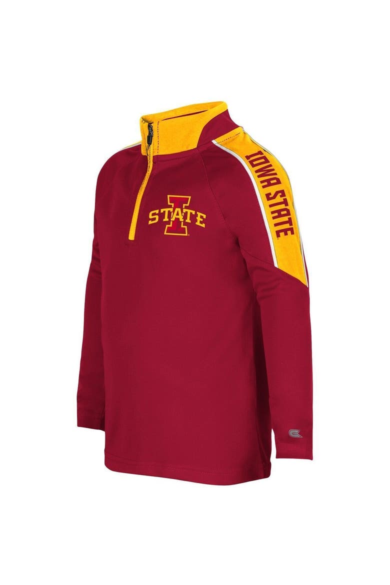Toddler Colosseum Cardinal Iowa State Cyclones Windshirt Quarter-Zip Jacket, Alternate, color, Cardinal