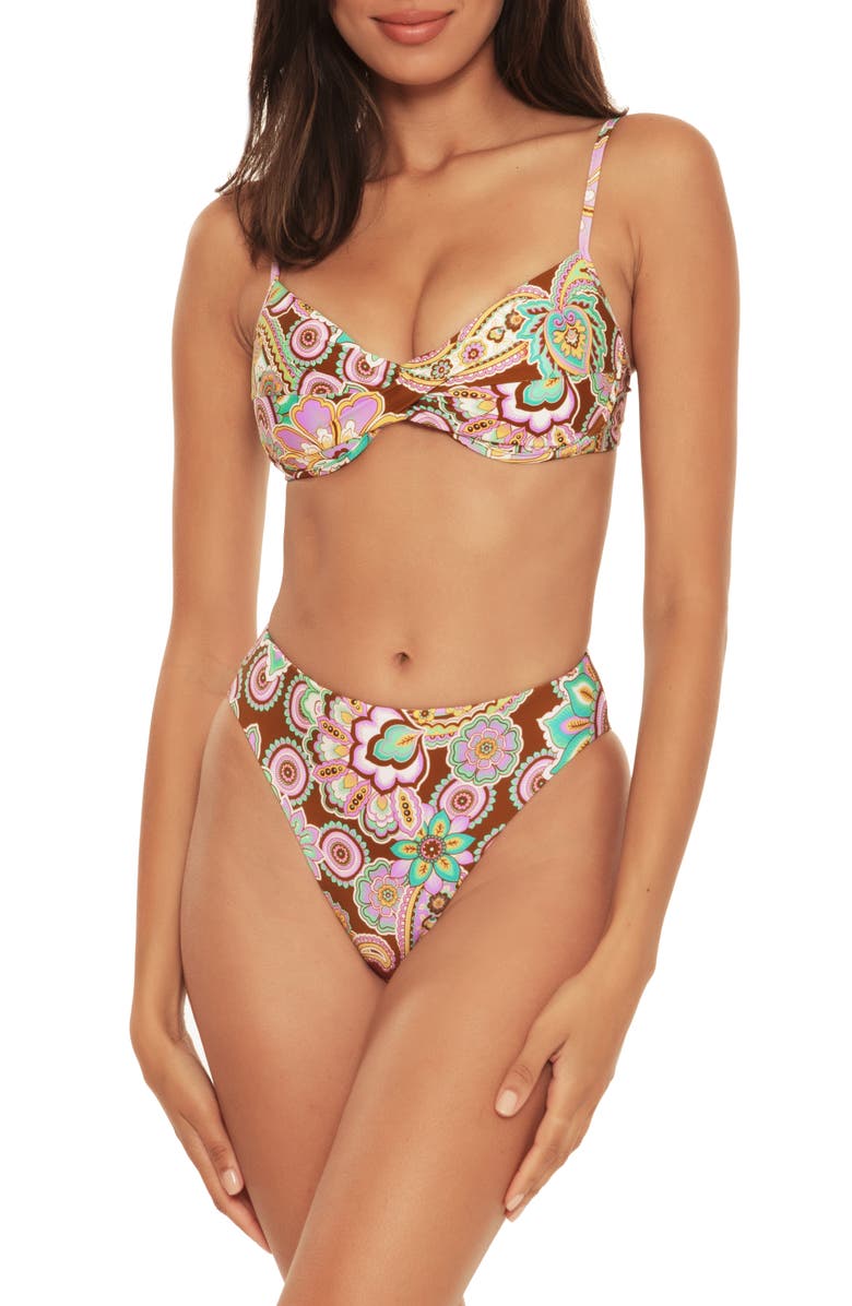 Becca Groovy High Waist Bikini Bottoms, Alternate, color,