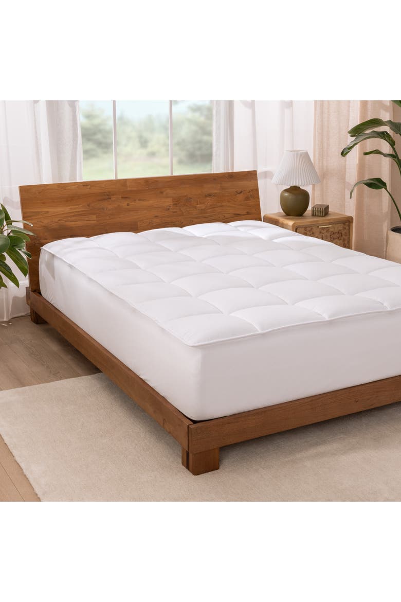 Pillow-Top Reversible Mattress Pad - Full XL, Alternate, color, White