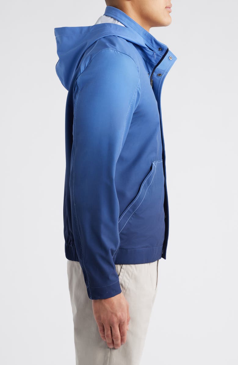 W.R.K Water Resistant Ombré Windbreaker with Stowaway Hood, Alternate, color, Blue