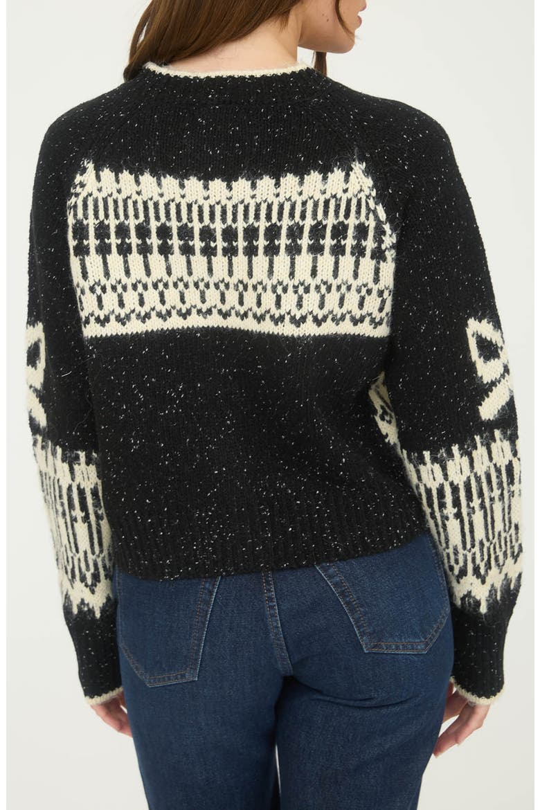 Swan Button Cardigan, Alternate, color, BLACK