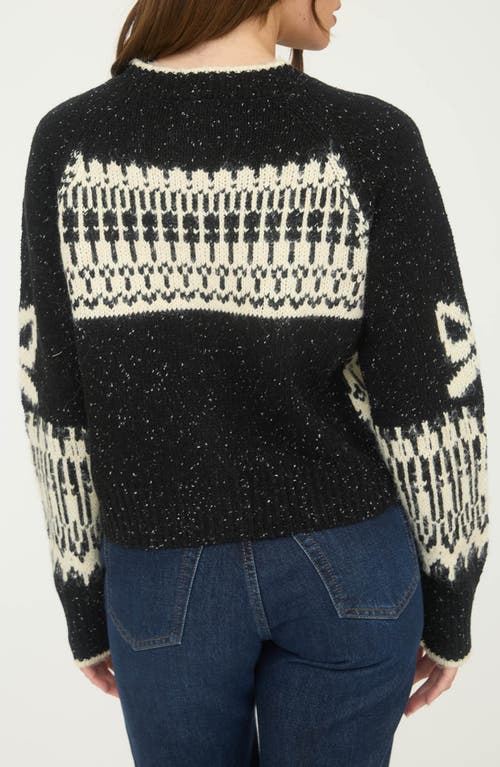 Blu Pepper Swan Button Cardigan In Black