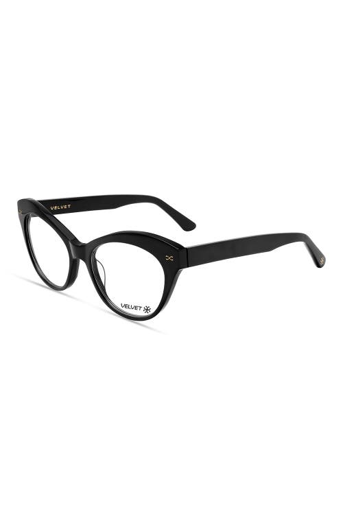 Velvet Eyewear Minnie 54mm Cat Eye Optical Glasses In Black