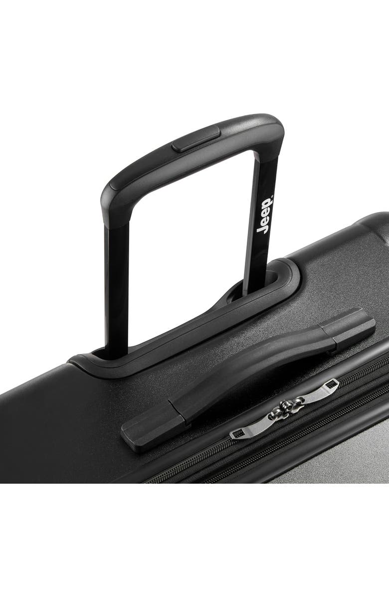 JEEP JH004C Checked-Large 28 Inch Hardside Expandable Luggage with Spinner Wheels, Alternate, color, Black
