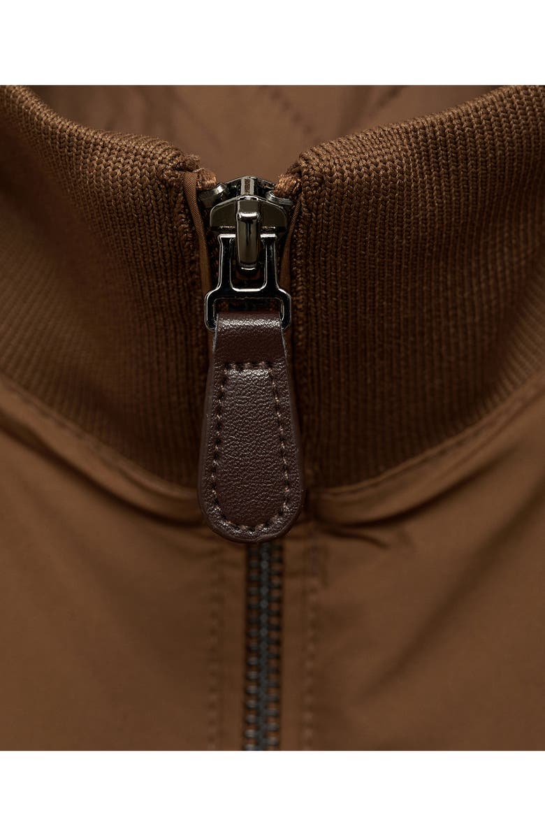 MANGO Water Repellent Quilted Bomber Jacket, Alternate, color, 