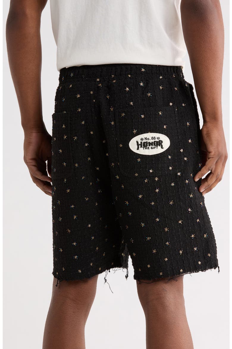 Beaded Shorts, Alternate, color, BLACK