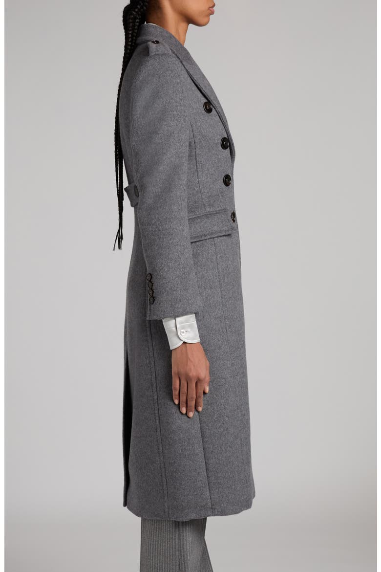Double Breasted Felt Martingale Coat, Alternate, color, IG344 MID GREY MELANGE