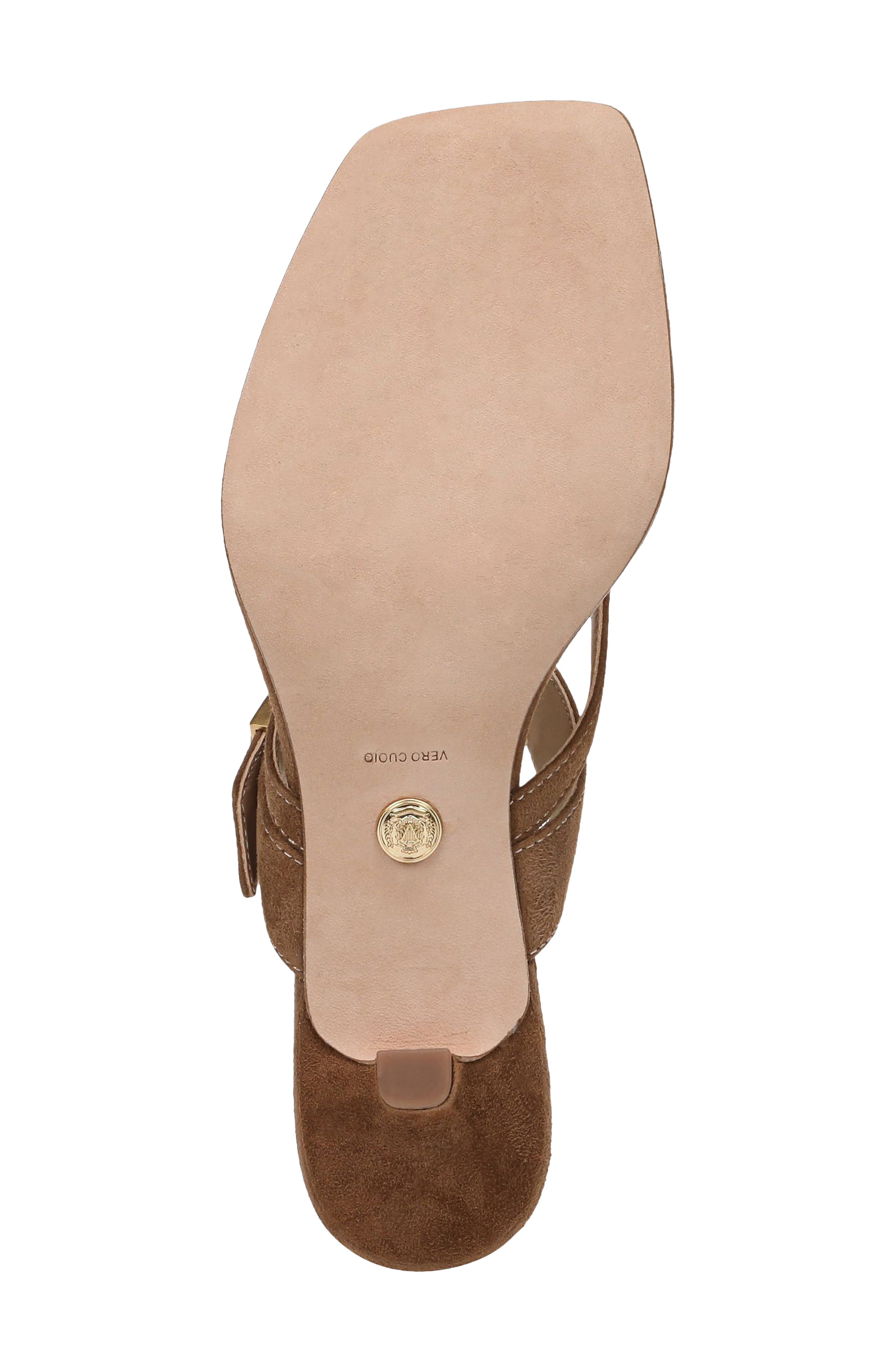 Veronica Beard Salva Kitten Heel Sandal, Alternate, color, Chestnut