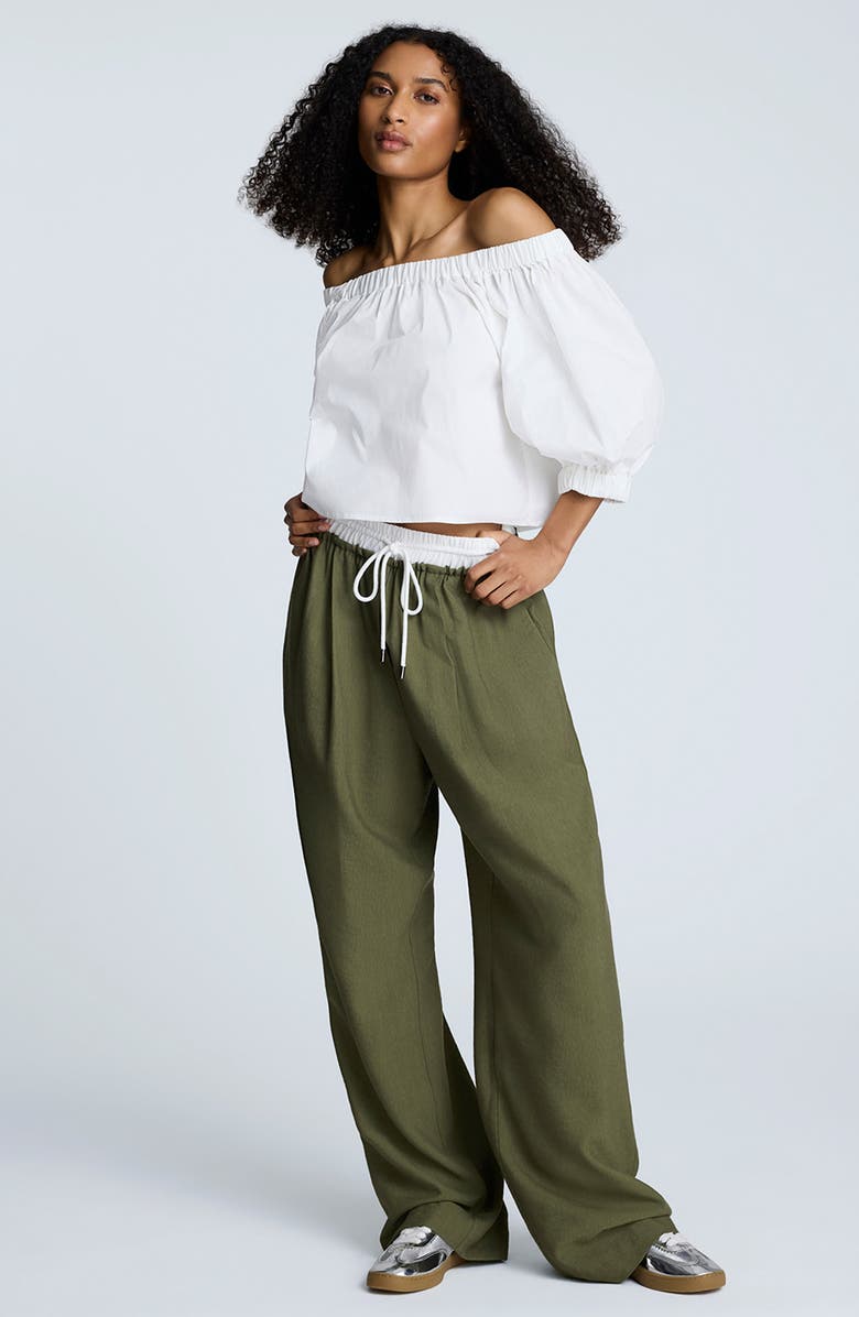 Kenneth Cole Puff Sleeve Off the Shoulder Top, Alternate, color, 