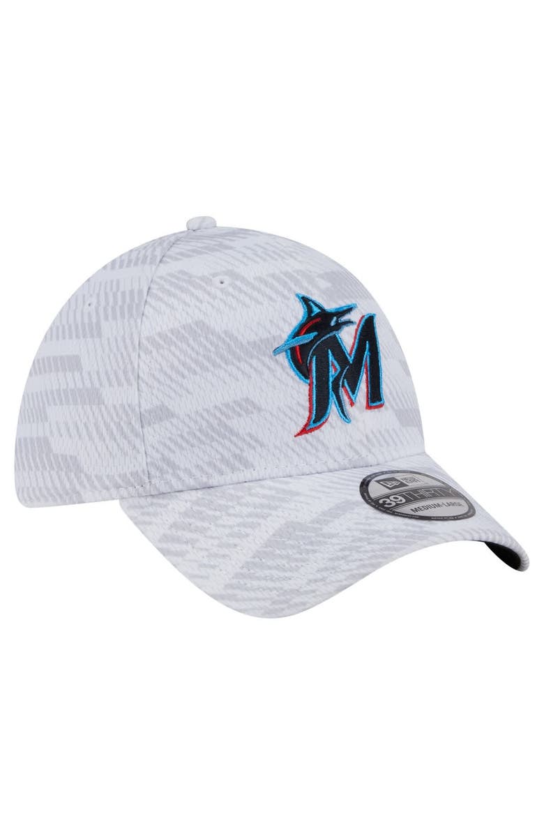New Era Men's New Era  White Miami Marlins Graded 39THIRTY Flex Hat, Alternate, color, White