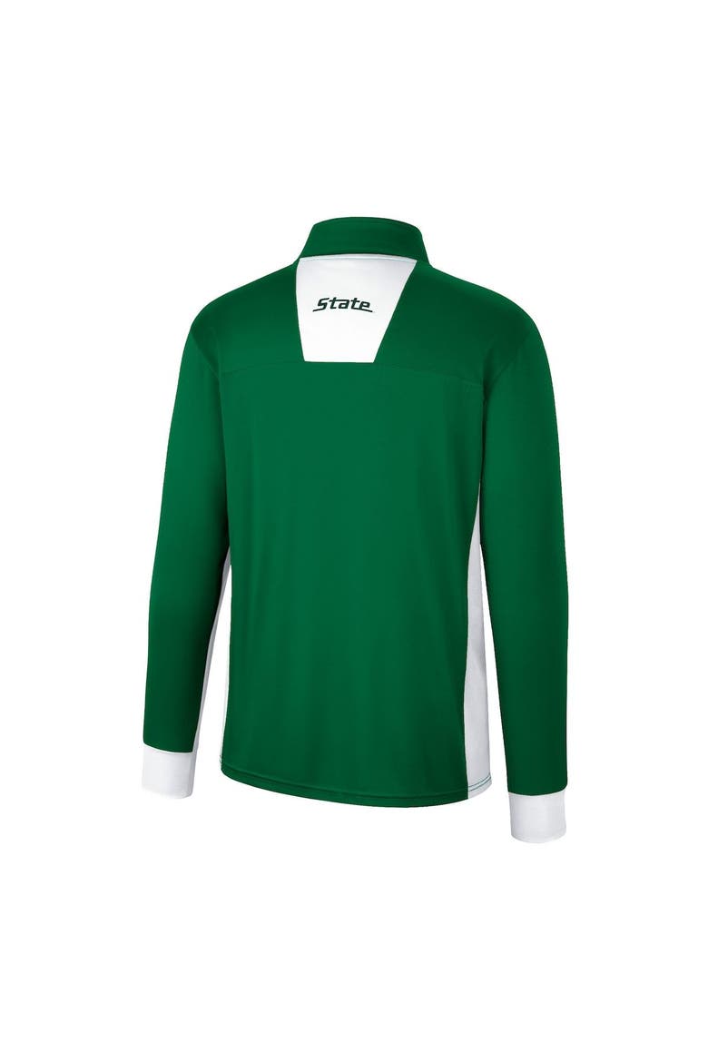 Men's Colosseum Green Michigan State Spartans Bart Quarter-Zip Windshirt, Alternate, color, Green