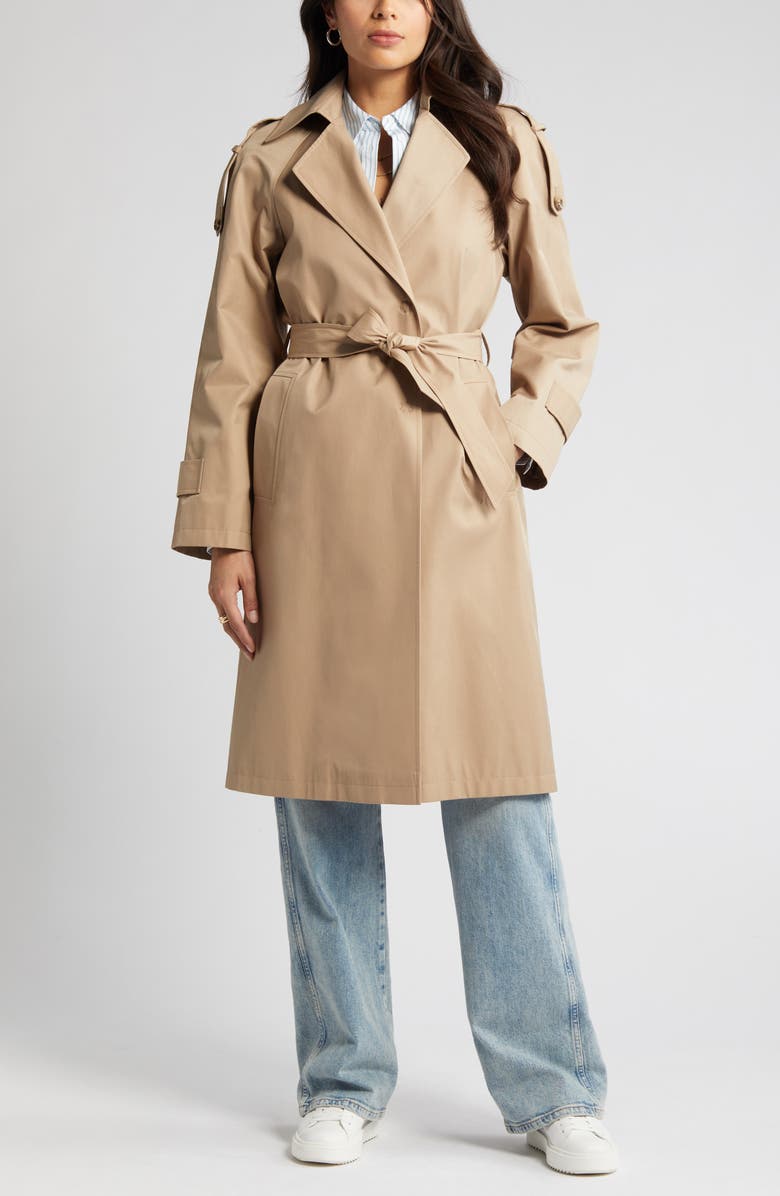 Sam Edelman Double Breasted Mac Raincoat, Alternate, color,