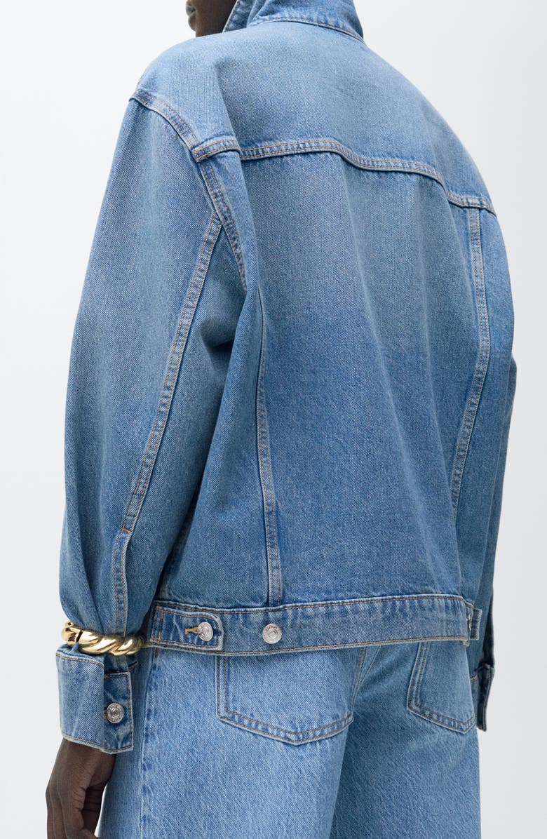 MANGO Oversize Denim Jacket, Alternate, color, 