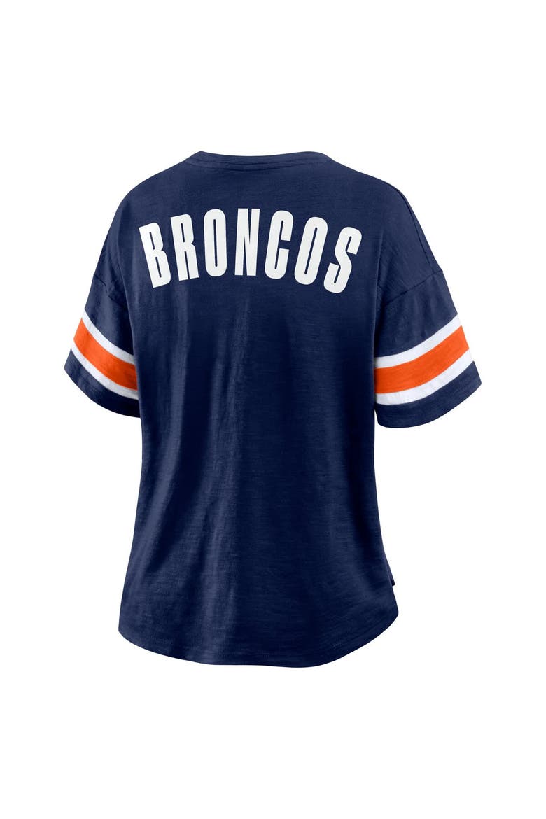 Women's Fanatics Navy Denver Broncos Redzone Curl Route T-Shirt, Alternate, color, Navy