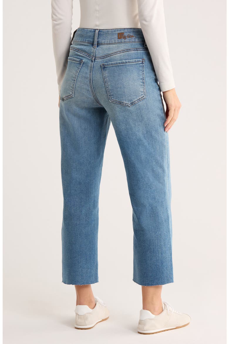 Lucy Raw Hem High Waist Crop Wide Leg Jeans, Alternate, color, VIOLA