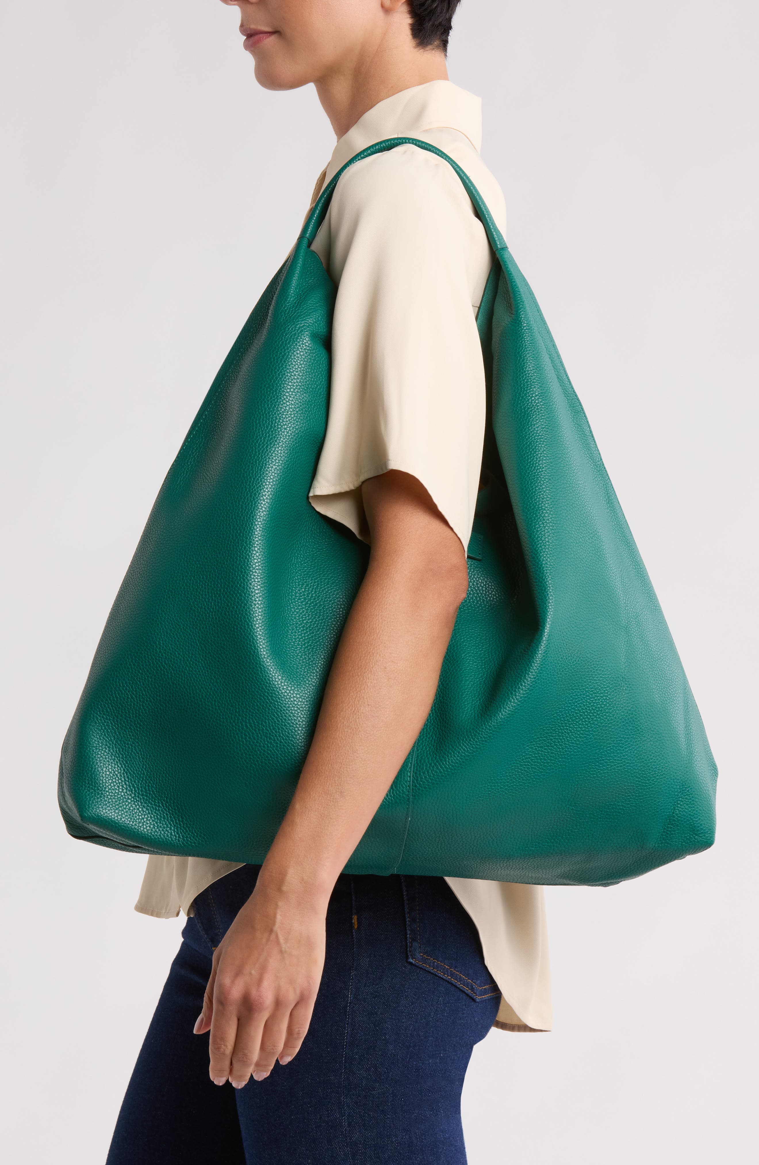 Kurt Geiger London Violet Leather Hobo Bag, Alternate, color, 