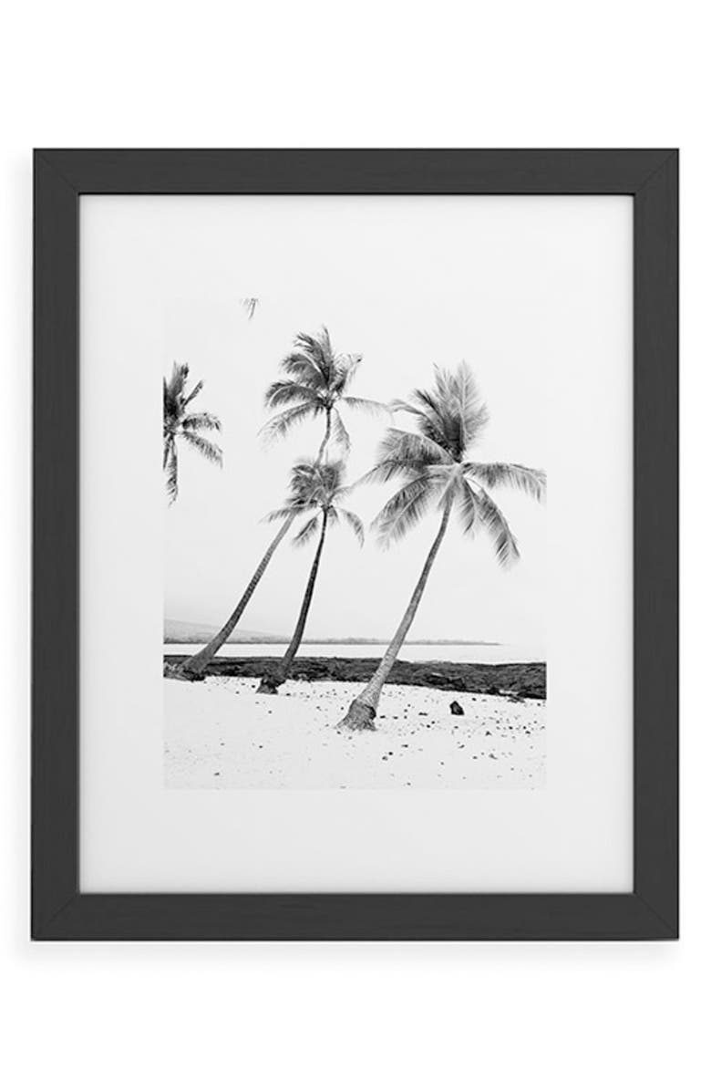 Deny Designs Island Time Framed Art Print, Main, color, Black Frame 8X10